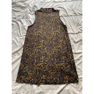 A-Line Mock Neck Dress